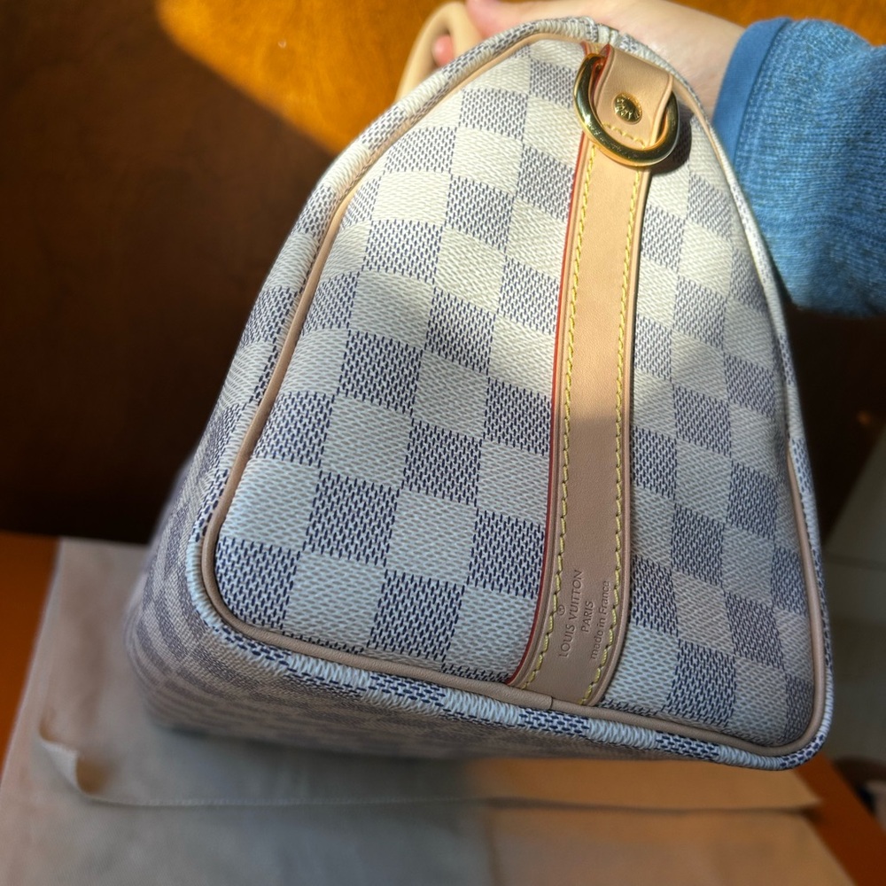 Louis Vuitton Speedy 25 Bandoulière Damier Azur – Excellent – Full Set - Picture 10 of 16